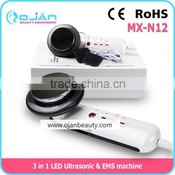 portable home use mini slimming EMS beautify machine ,ultrasonic infrared massage face & body weight loss device