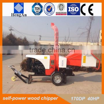 CE wood chipper shredder machine with diesel engine