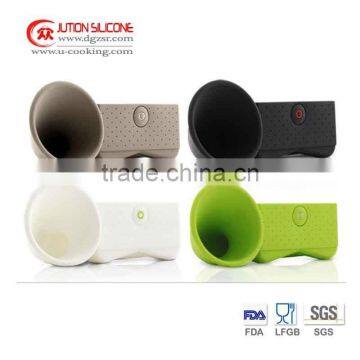 Beauty custom design silicone mobile phone loud speaker