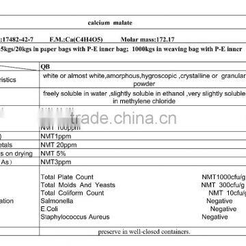 calcium malate food additive