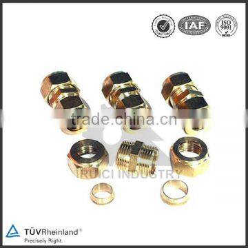 China manufacturer custom cnc machining brass screw pipe fitting