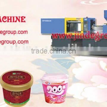 NINGBO JINDE ice cream food thin wall box injection mould and injection molding machine