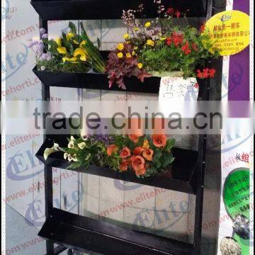 display flower trolley / garden flower shelf rack