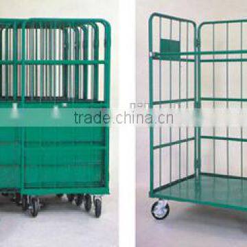 nestable rolling cage/wire cage for transport