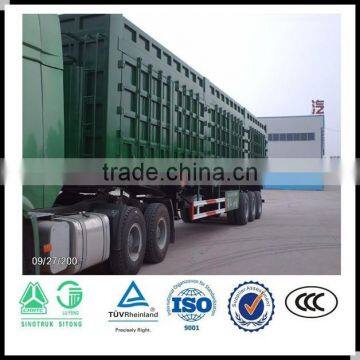 3 Axle Strong Box Semi Trailer , Van Semi Trailer , Grain Transport Truck Trailer photo-2