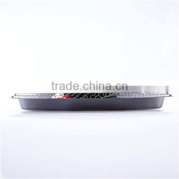 Big Round Black Plastic Disposable Food Sushi Tray photo-3