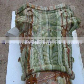 LATEST DESGINE ONYX COLUMNS AND PILLARS CARVING TOPS photo-5