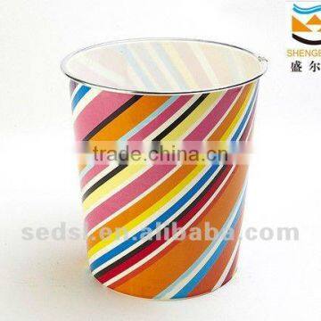 colored and decorative trash bin, plastic bins