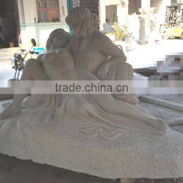 Famous White Marble Lying Nude Man and Woman Statue photo-3