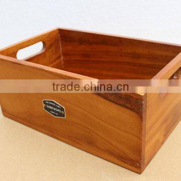 Cheap Wood Sundries Box,wooden Crate,handmade Wood Box With Handle photo-5