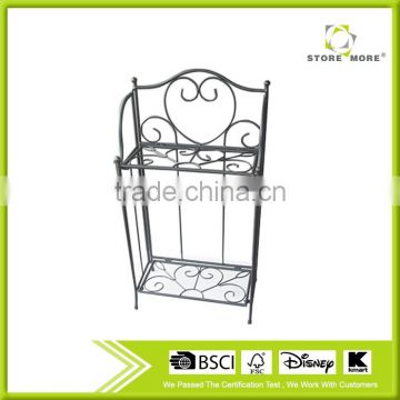 2015 Hot 2tier Metal Corner Plant Stand Display Shelf Unit Flower Stand