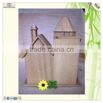Best Selling Unfinished Natural Antique Wood House Castle photo-4