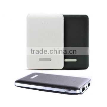 High Quality 5000mAh Leather finish Power Bank mobile phone charger