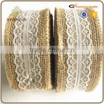 2017 Natural Jute With Lace Ribbon Gift Pack Ribbon photo-2