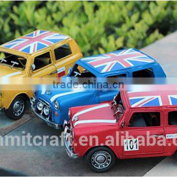 Vintage England Flag Off-road Vehicle Metal Handmade Model Car photo-4