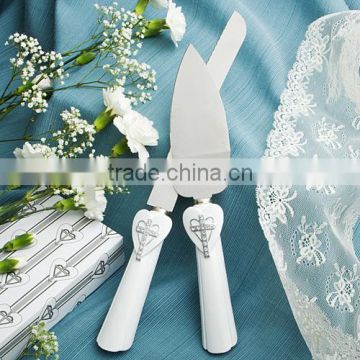 wedding and party accessory resin cross with cake shovel cake knife