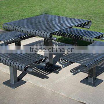 Patio Used Metal Table and 4 Chairs Metal Dining Table Chairs Set photo-6