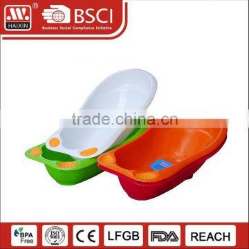 2016 OEM large freestanding kids bucket claw foot plastic baby bath tub with plug