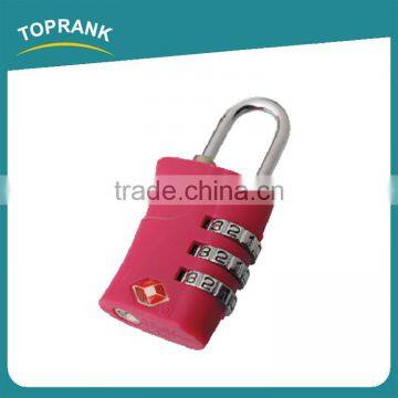 Toprank Colorful Promotion Approved Plastic 3 Digital Luggage Combination Lock Travel Suitcase Tsa Luggage Lock