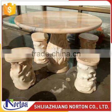 Costomize new design four seater marble bench and dining table NTS-B001LI