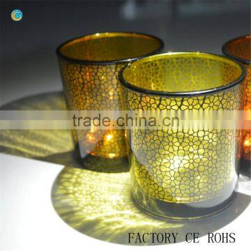 golden candle warmer light bulb mercury glass votive candle holders