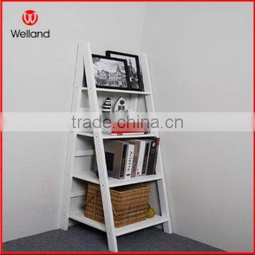 Floor white bookcase