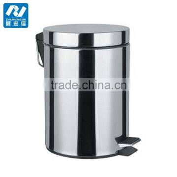 Hotel Room Stainless Steel Silver Waste Bin photo-6