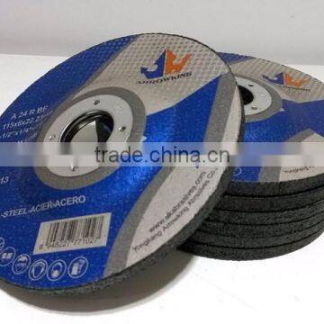 4.5" (115x6x22.2mm) Depressed Center Resin Bonded Reinforced Grinding Wheel For Metal photo-5