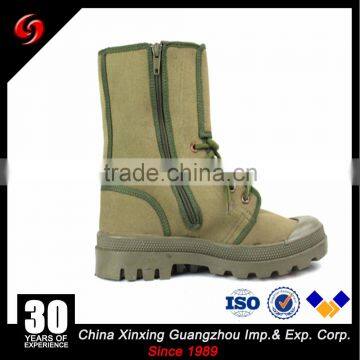 Olive Green Military Canvas Shoes With Zipper ,cheap Military Boots photo-4