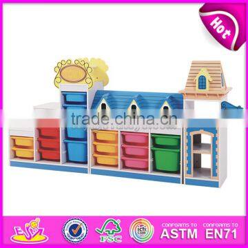 Wholesale Cheap Cartoon Kids Preschool Toy Shelf Wooden Daycare Furniture W08C187 photo-3
