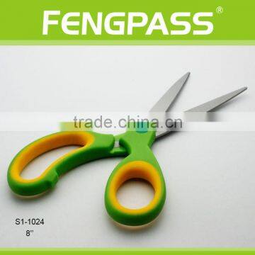 S1-1024 8 Inch 2Cr13 Stainless Steel Blade With PP+TPR Plastic Handle Scissors Paper Stationery photo-3