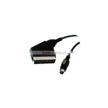 Scart plug to 4pin mini din plug cable VK30388