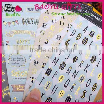 Diary Decoration Lovely Creative Alphabet Stickers