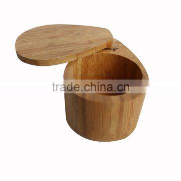 China Wholesales Kitchen Original Round Bamboo Spice Jar photo-2