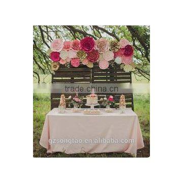 Factory Outlet Artificial Flower Cloth Flower Wall for Wedding Decoration photo-2