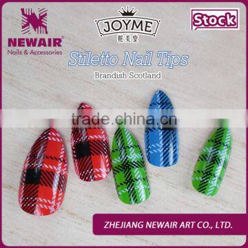 2016 Newest Full Cover Factory Nail Supplies Colorful Stiletto Nail Tips photo-5