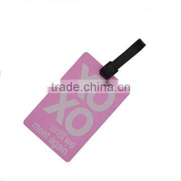 Custom Made Soft PVC Rubber Luggage Tag With Name Label