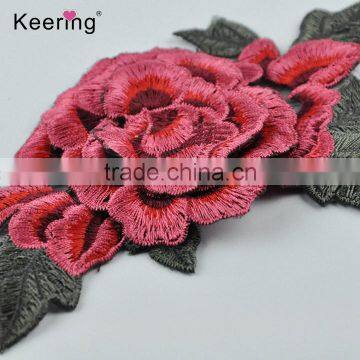 Sew-on Clothes Flower Applique Dress Embroidery Patch Fabric photo-3