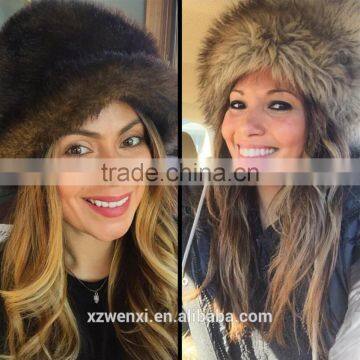 2016 new winter hat Wholesale Women Lei feng cap Russia faux fur hat