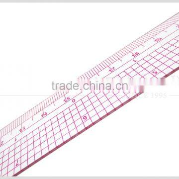 Factory wholesale high quality 1"*12" plastic Fabric garment ruler #B-65