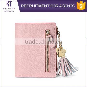High Quality Leisure Ladies Slim Multiple Card Holder Wallet Best Selling Fashion Women Mini Genuine Split Cow Leather Wallets