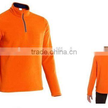 Simple Casual Mens Pullover Winter Jackets Half Zip Polar Fleece Jacket