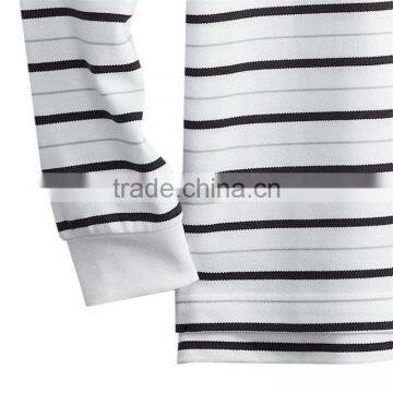 Wholesale Polo Shirt in China Black and White Striped 100% Polo T-shirt photo-4