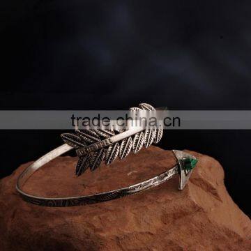 2016 fashion Arrow head cuff banlge vintage turquoise cuff bangles thin open cuff bangle