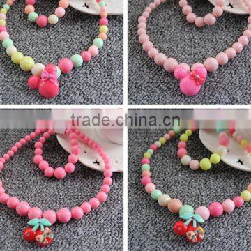 cute carton beads little girl necklace DIY beads children jewelry customized candy bead children necklace kids accessories