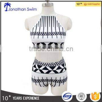 Custom Printed High Waist Push Up Bikini Set 2017 photo-4
