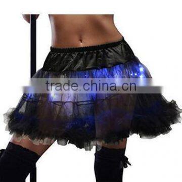 Women's LED Light Up Skirt Tutu Rave Party Costumes TUTU Petticoat Crinoline Mini Dress