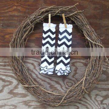 Wholesale Toddlers Kids Knitted Leg Warmers Baby Cotton Ruffle Stripes Legging photo-6