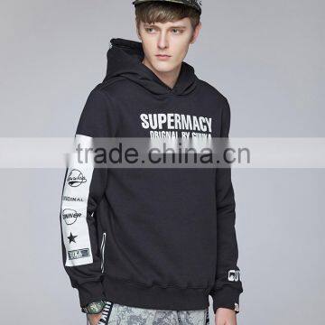 Wholesale Autumn Street Fashion Cotton Mens Gym Hoodie Black Hip Hop Hoodies photo-3