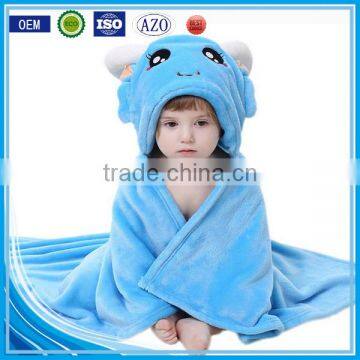 china wholesale supplier velour embroidered organic cotton towel hooded baby bath towel